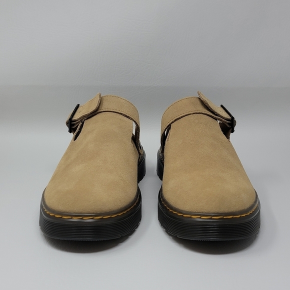 Dr. Martens Carlson Slingback Clog Mule Men\'s 12 Women\'s 13 Beige Suede NEW